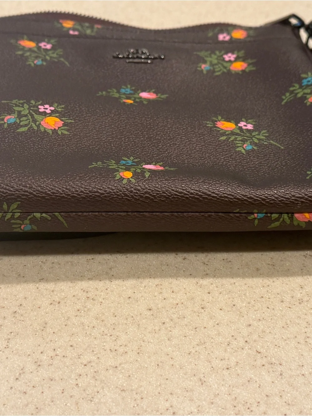 Coach Brown Floral-Print Crossbody Bag